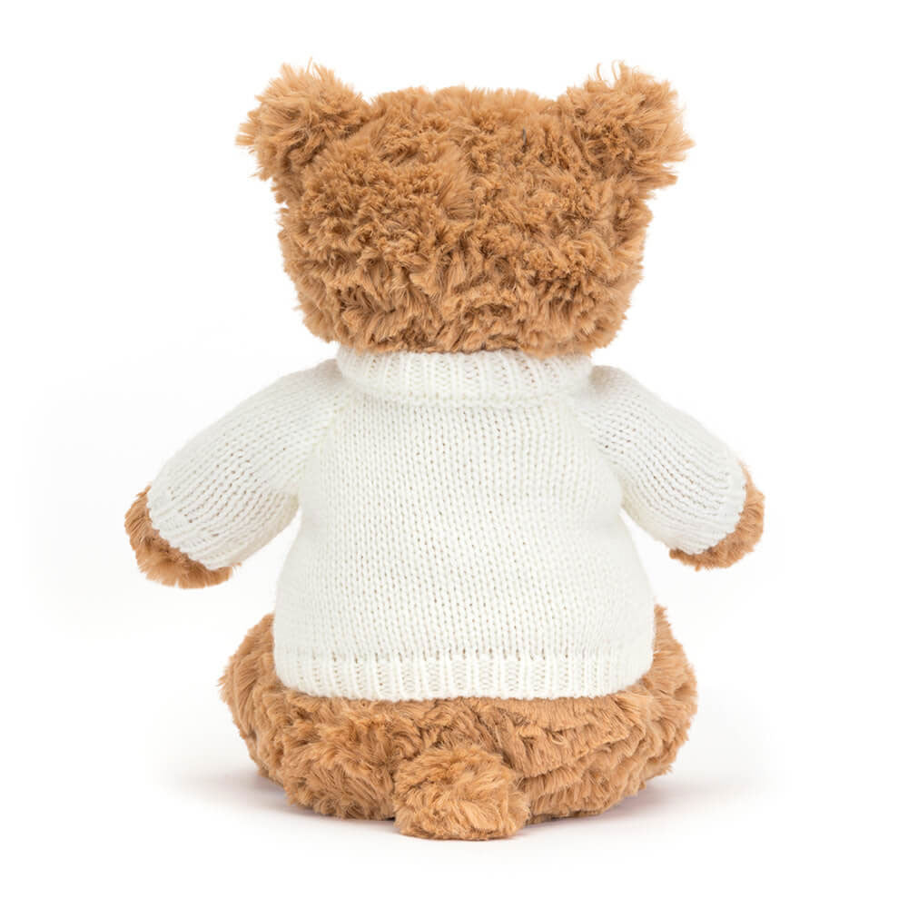 Bartholomew Bear with Personalized Cream Jumper | Jellycat