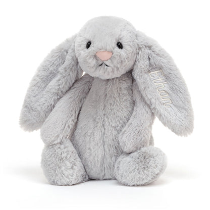 Personalized Bashful Silver Bunny Medium | Jellycat