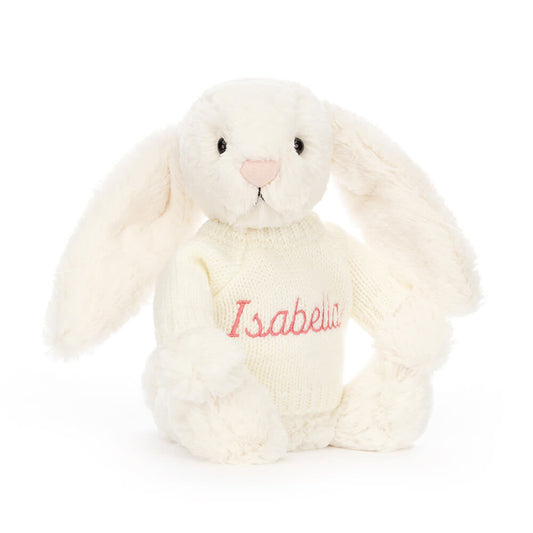 Bashful Cream Bunny with Personalized Cream Jumper | Jellycat