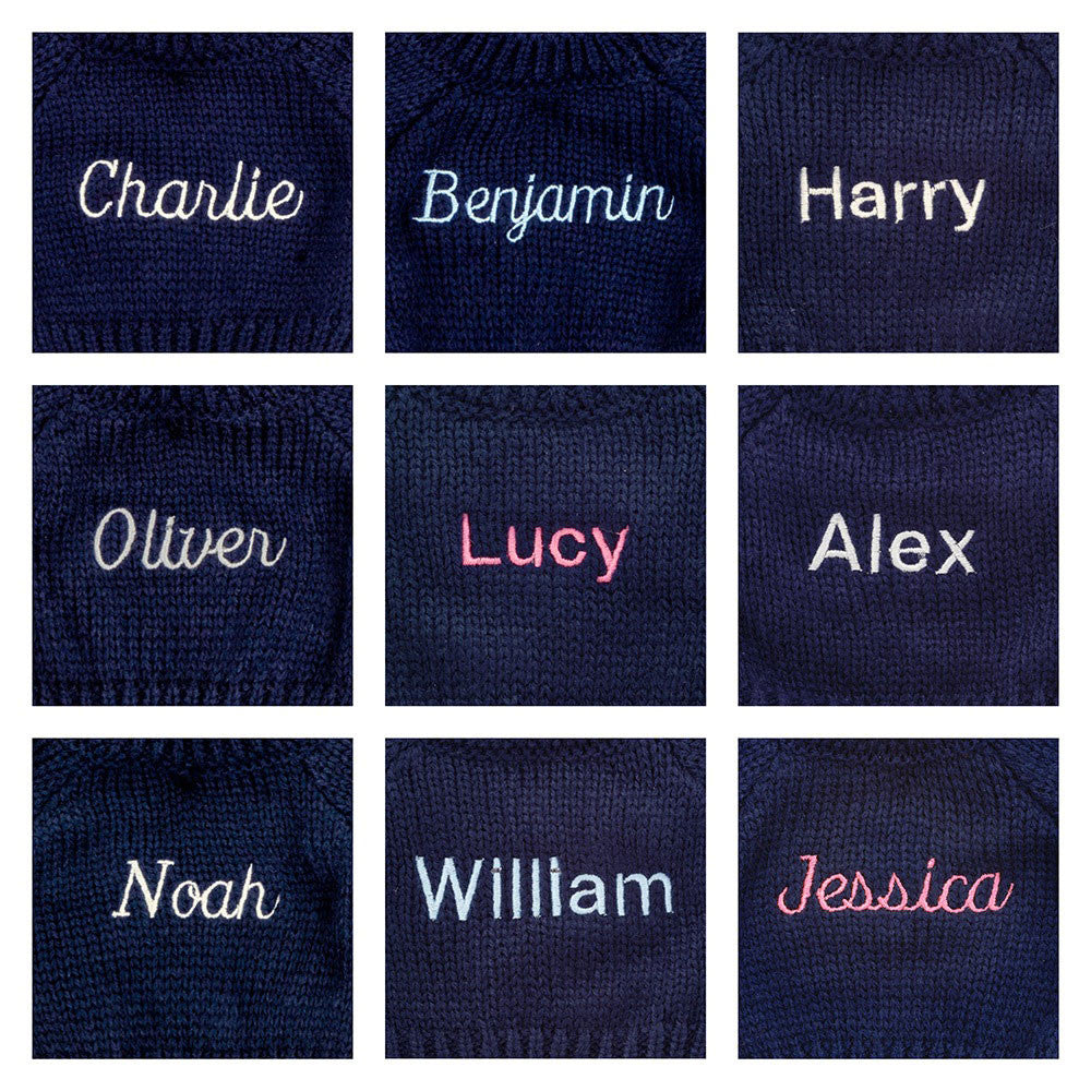 Bashful Fudge Puppy with Personalized Navy Jumper | Jellycat