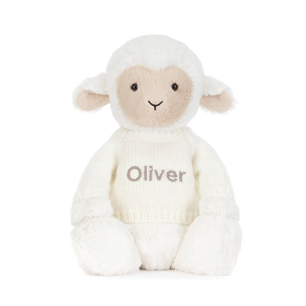 Skipson Lamb with Personalized Cream Jumper | Jellycat