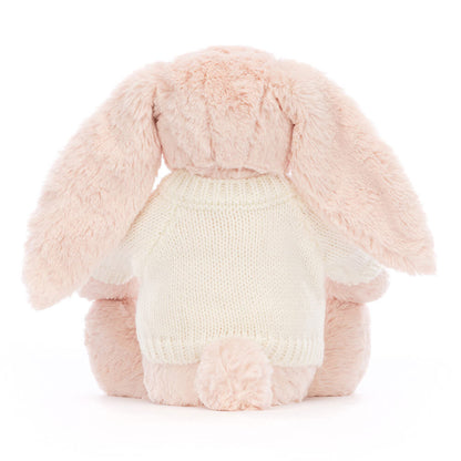 Bashful Blush Bunny with Personalized Cream Jumper | Jellycat