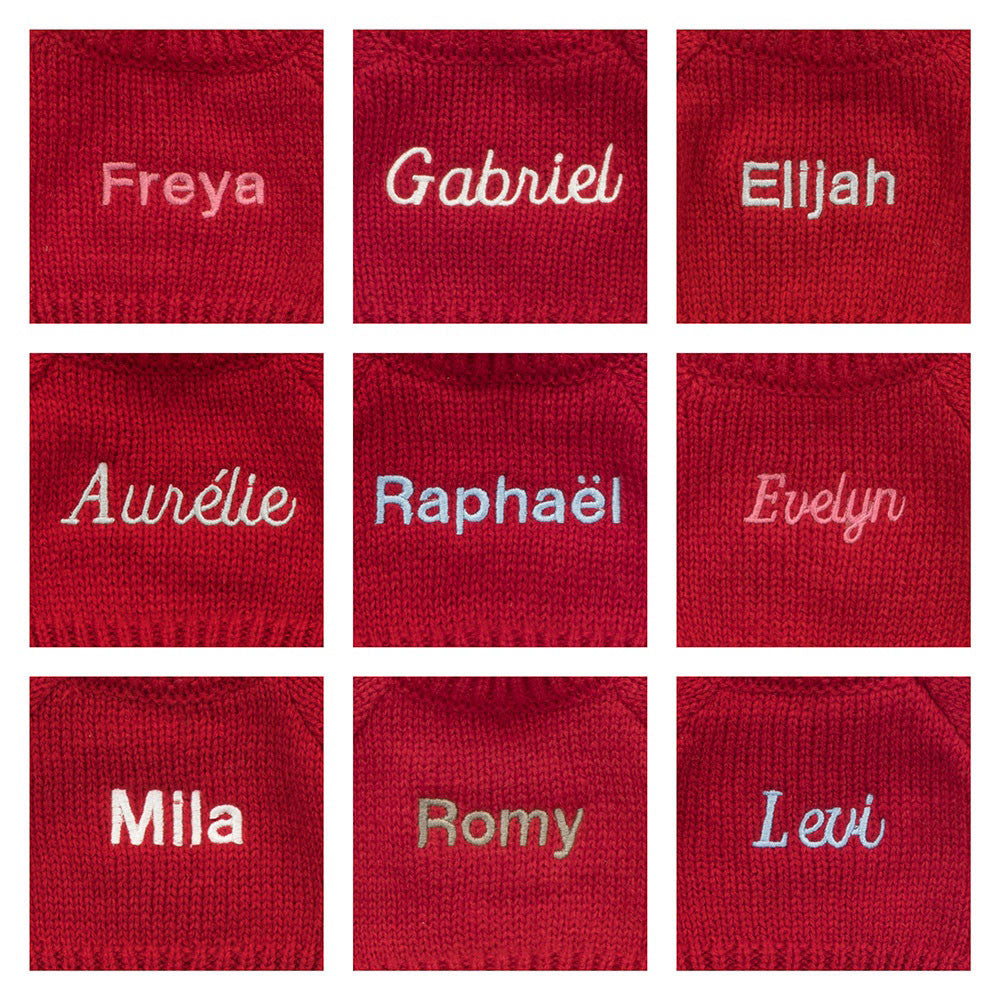 Bashful Blush Bunny with Personalized Red Jumper | Jellycat