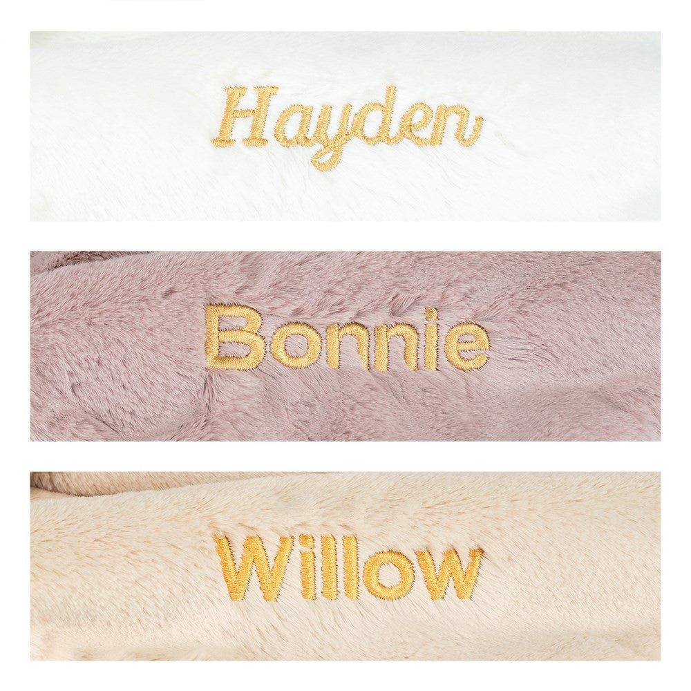Personalized Bashful Luxe Bunny Rosa Blankie | Jellycat