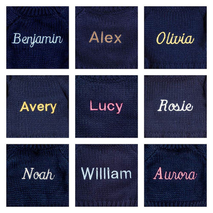 Bashful Luxe Bunny Rosa with Personalized Navy Jumper | Jellycat
