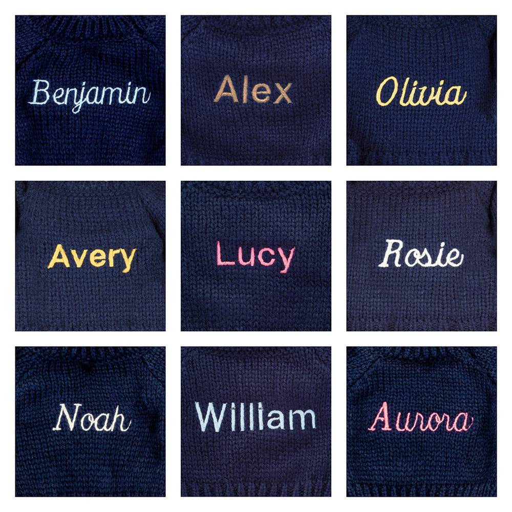 Bashful Luxe Bunny Luna with Personalized Navy Jumper | Jellycat