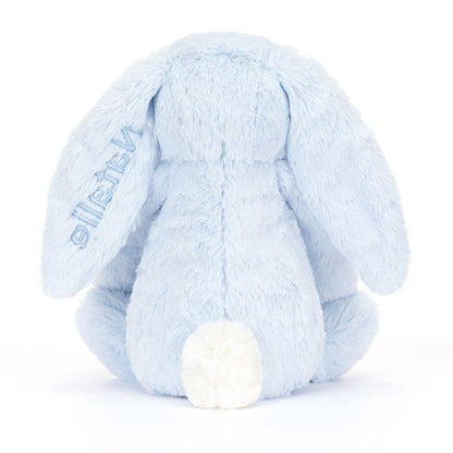 Personalized Bashful Blue Bunny Medium | Jellycat