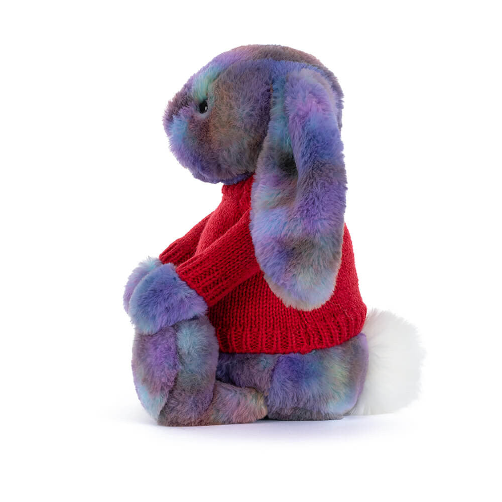 Zodihop Luxe Bunny with Personalized Red Jumper | Jellycat