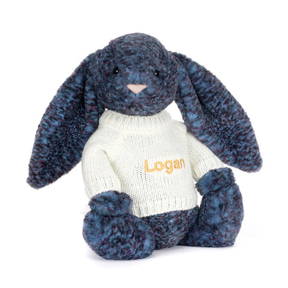 Hopscone Luxe Bunny with Personalized Cream Jumper | Jellycat