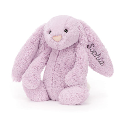 Personalized Bashful Lilac Bunny Medium | Jellycat